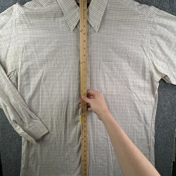 VTG Gitman Bros For Hunt Club Clothiers Button Up Shirt Long Sleeve Check 17 35 - Picture 3 of 16